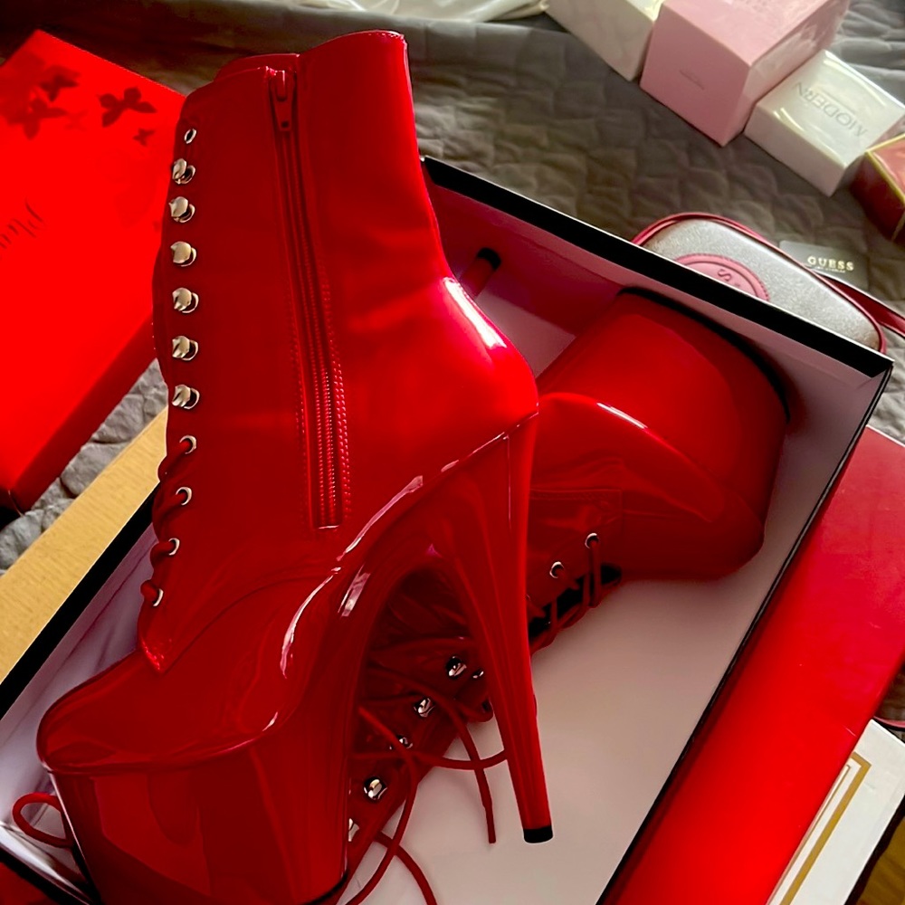 Candy red dance shoes